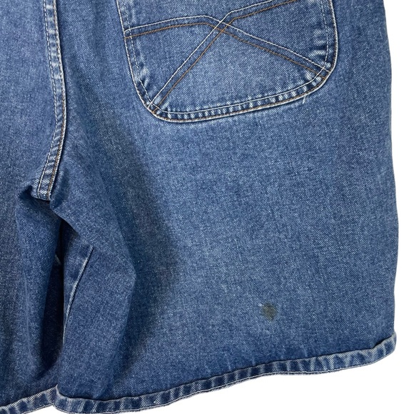 Vintage 1990s BUM Equipment Embroidered Logo Patch Spell-out Mens W38 Shorts - Picture 8 of 16